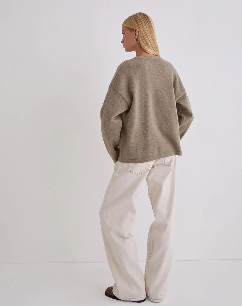 Cardigan Maureen en taupe