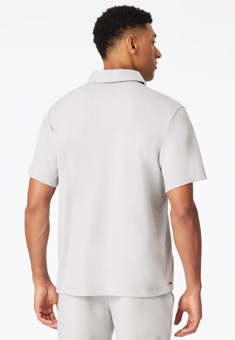 T-Shirt mit Reißverschluss Grau - Mix+Relax