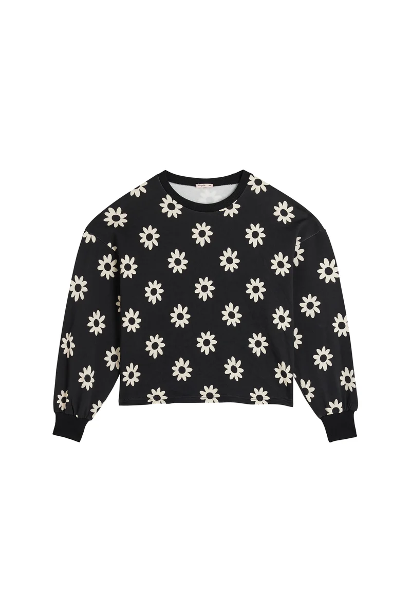 Sweat 100% Coton - Dahlia Noir