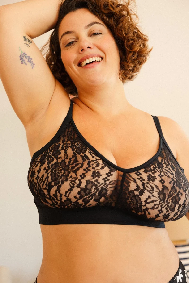 Brassière Dentelle Grandes Tailles - Noir