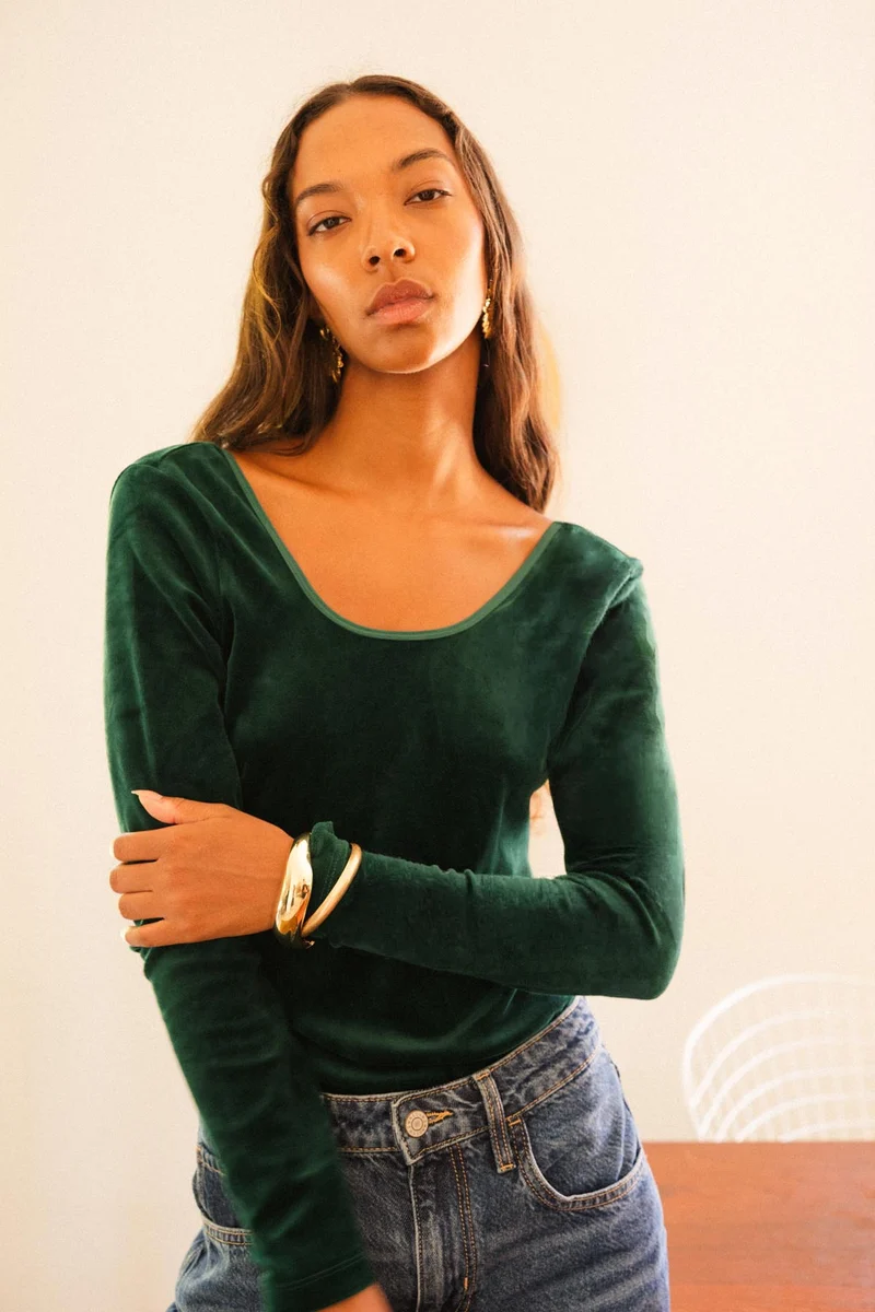 Body Velours - Vert Foncé