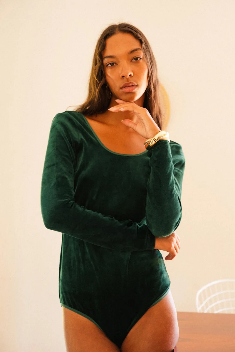 Body Velours - Vert Foncé