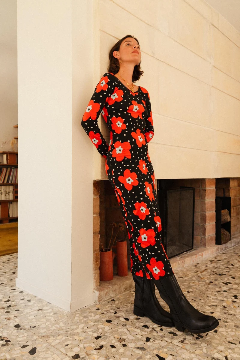 Robe Tube Coton - Atlas Rouge