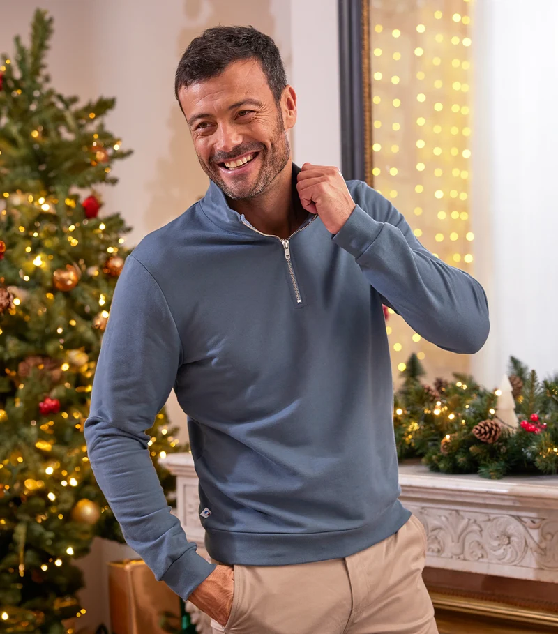 Sweat Camionneur Homme Azur - Intemporel