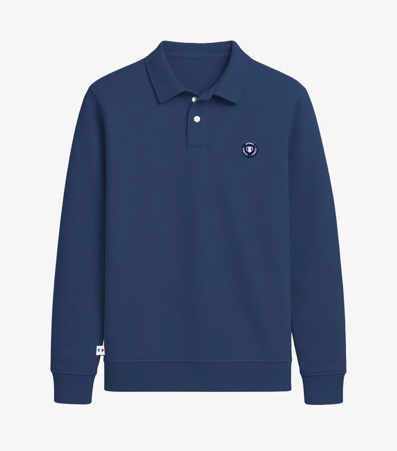 Sweat Polo Homme Marine - Blason