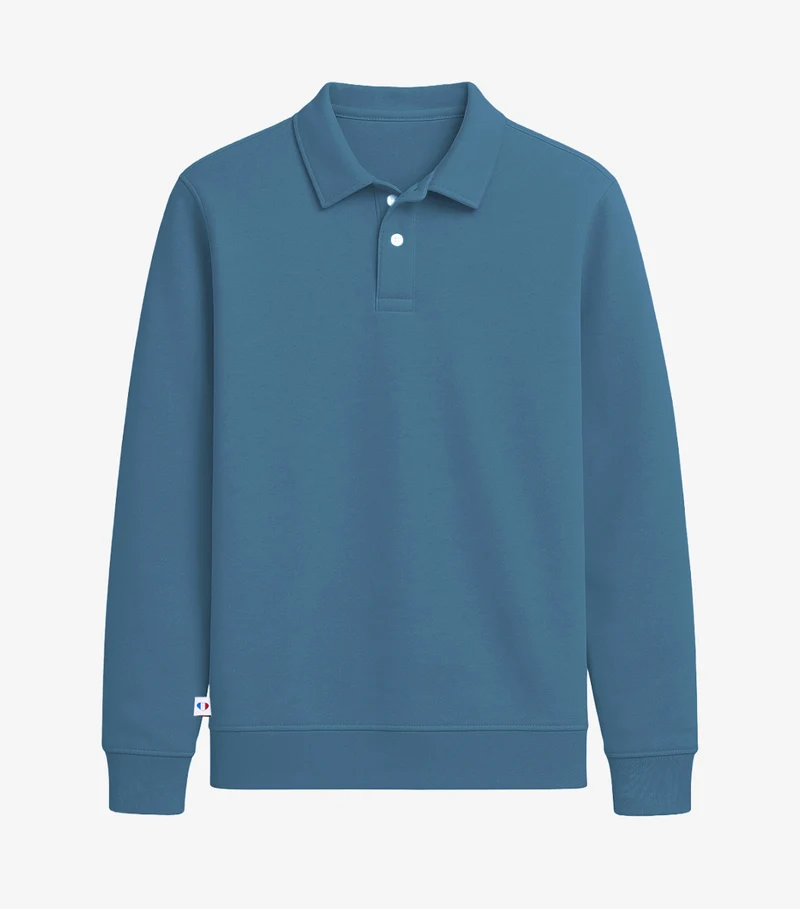 Sweat Polo Homme Azur - Intemporel