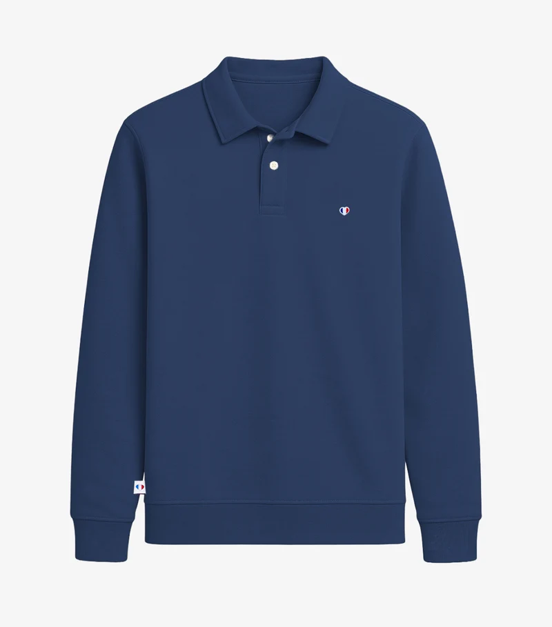 Sweat Polo Homme Marine - Iconique