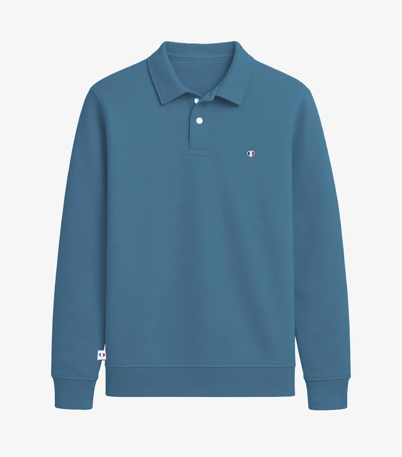 Sweat Polo Homme Azur - Iconique