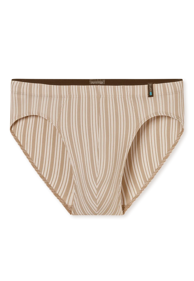 Slip Beige/Weiss gestreift - Long Life Soft