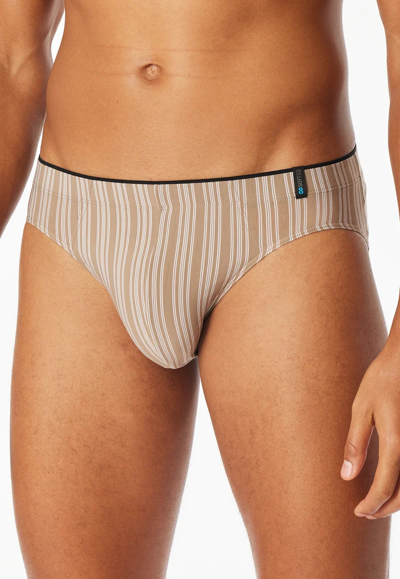 Slip Beige/Weiss gestreift - Long Life Soft
