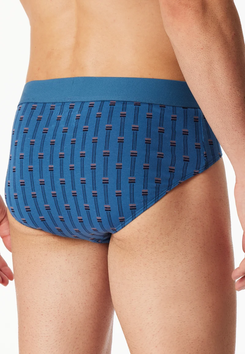 Slip 3er-Pack Blau gemustert - 95/5