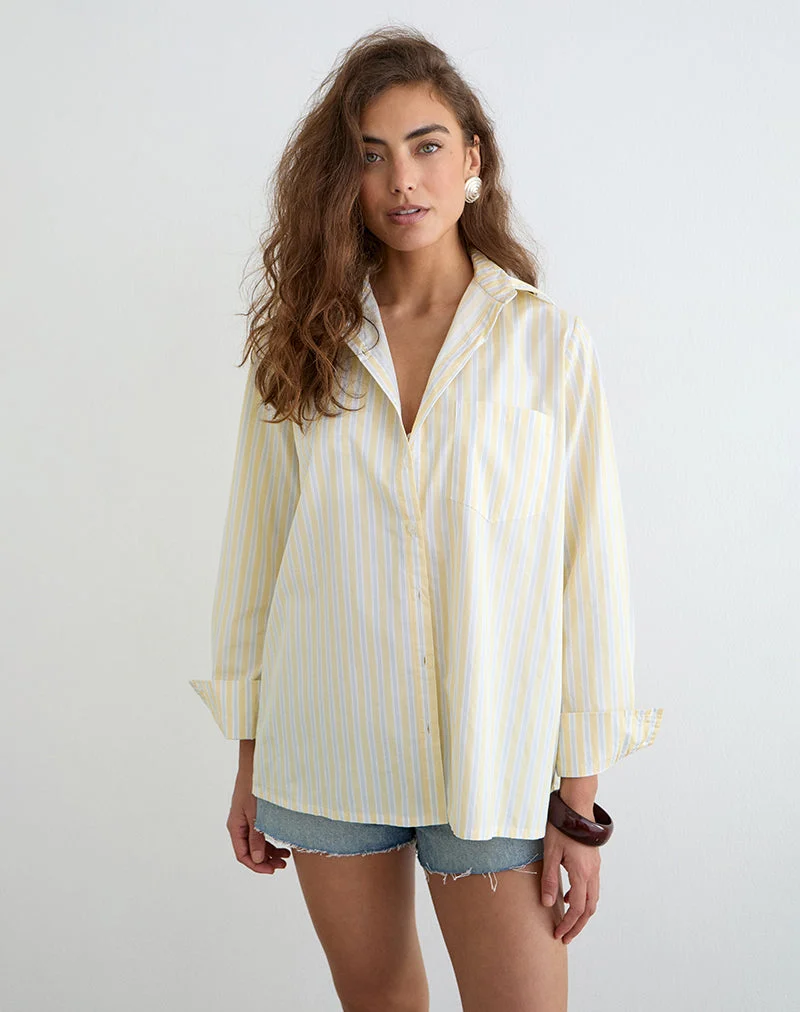 Chemise Turner à rayures « Candy Stripe » jaune