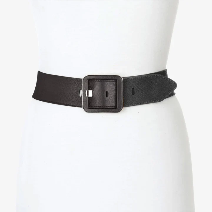 Ceinture en cuir grainé Makani 2"