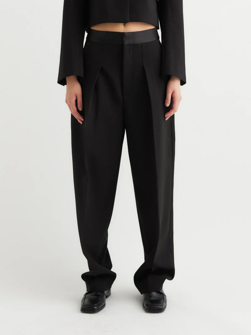 Pantalon chic avec bande de satin Yael