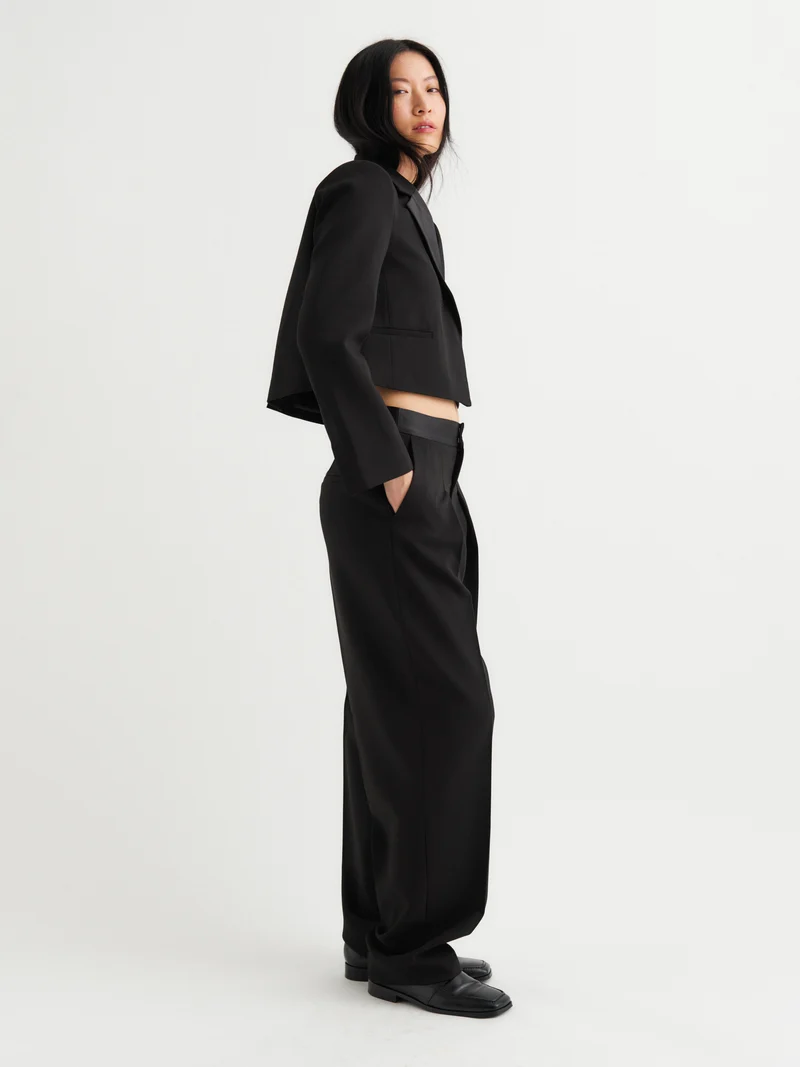 Pantalon chic avec bande de satin Yael