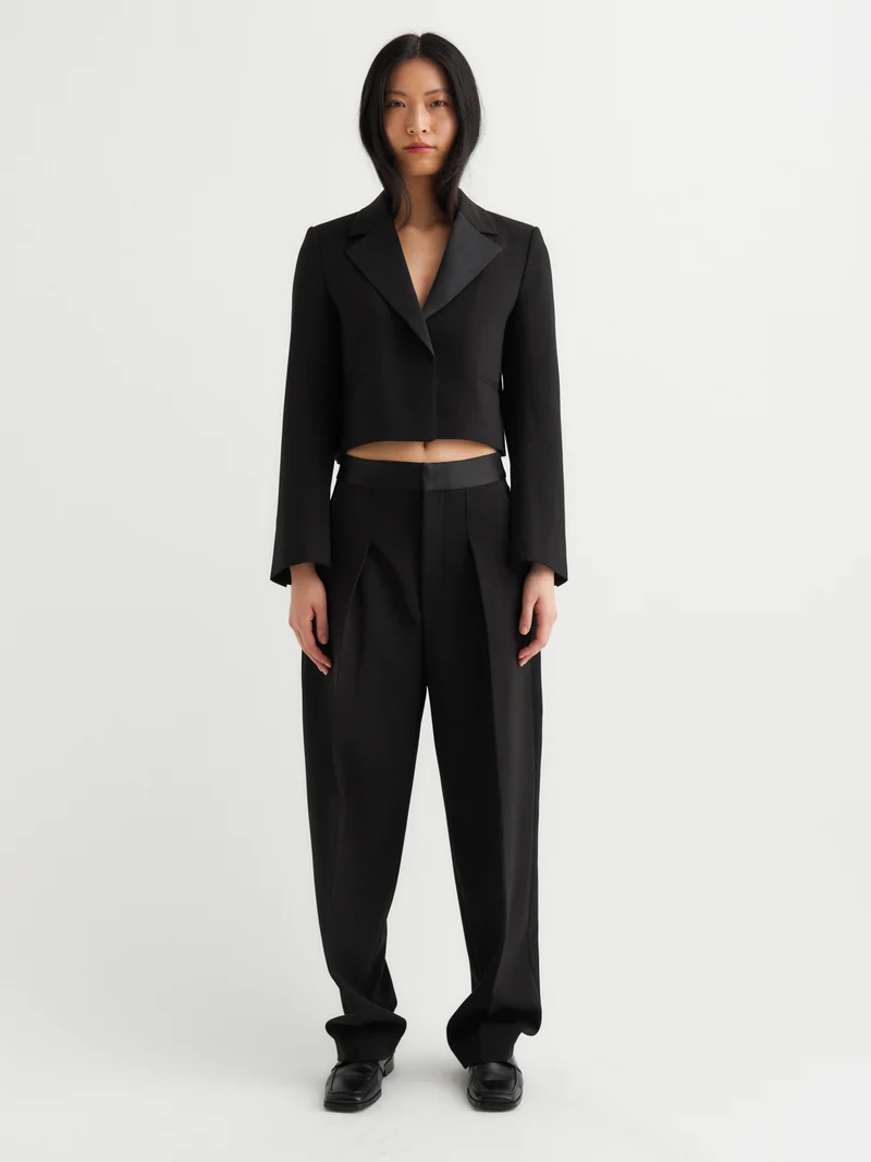Pantalon chic avec bande de satin Yael