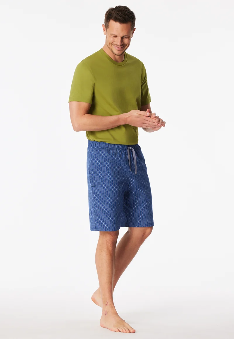 Hose kurz Blau gemustert - Mix+Relax