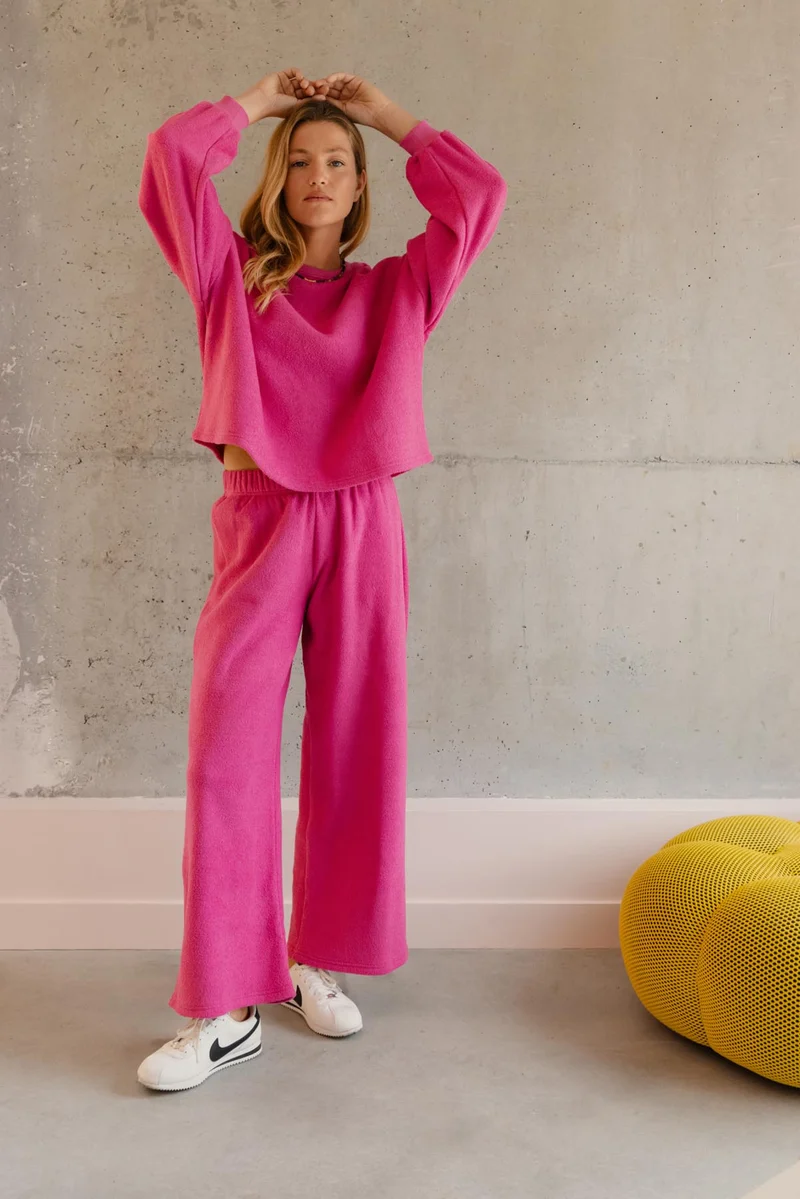 Pantalon Cocoon 100% Coton - Fuchsia