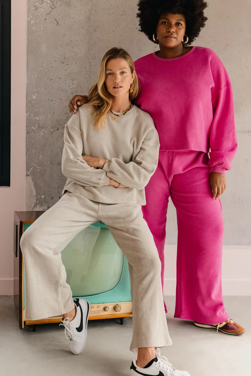 Pantalon Cocoon 100% Coton - Fuchsia