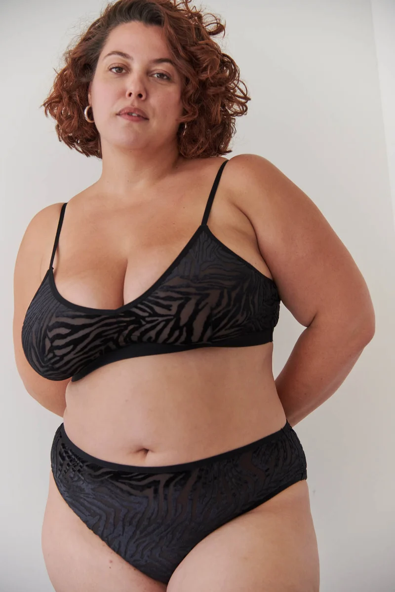 Brassière Tulle - Zèbre Noir