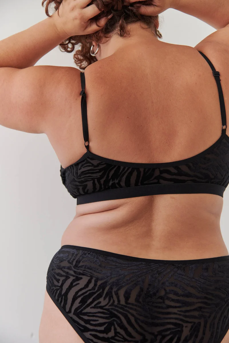 Brassière Tulle - Zèbre Noir