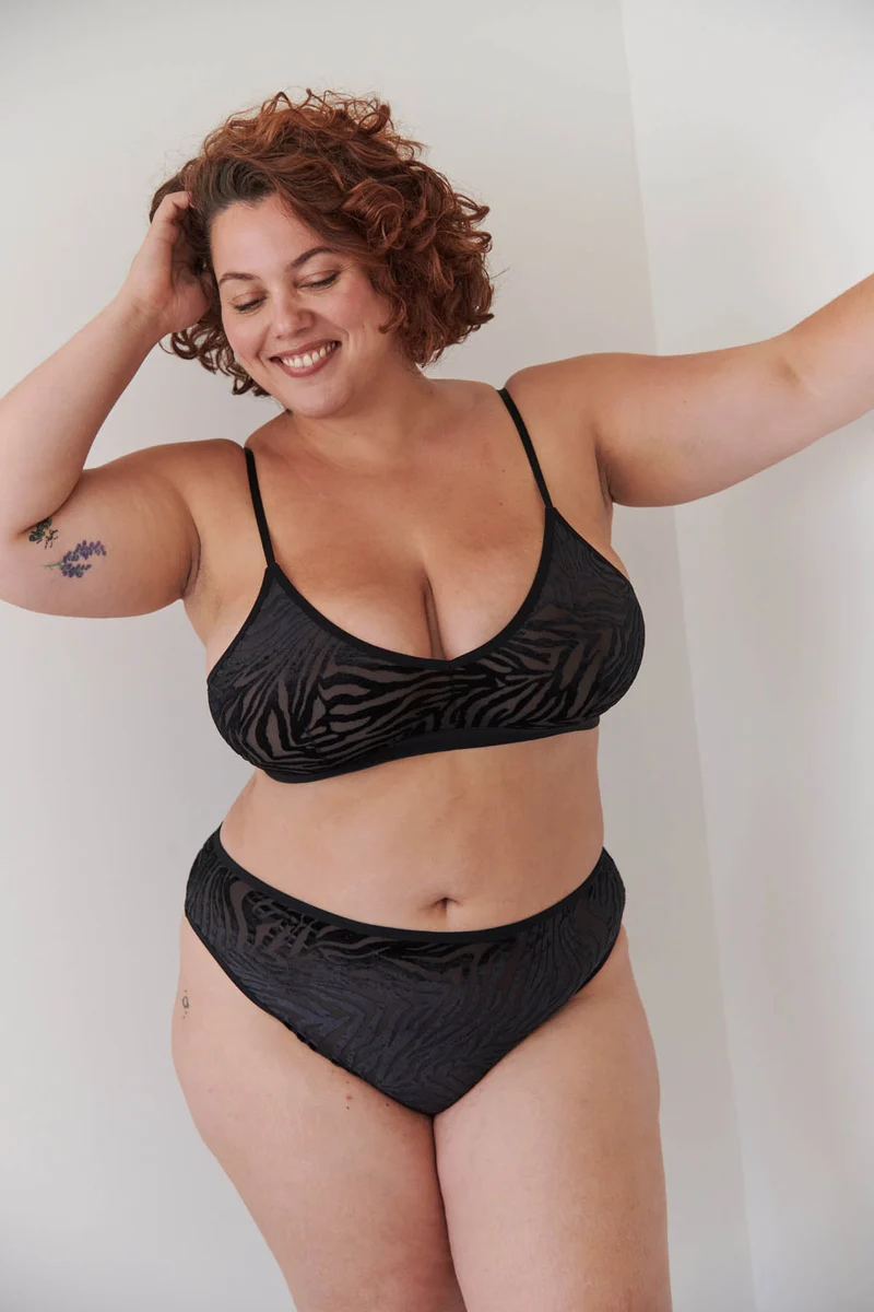 Brassière Tulle - Zèbre Noir