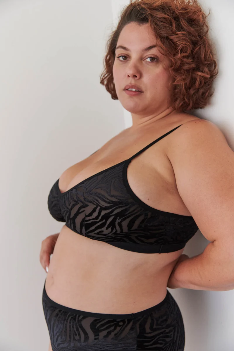 Brassière Tulle - Zèbre Noir