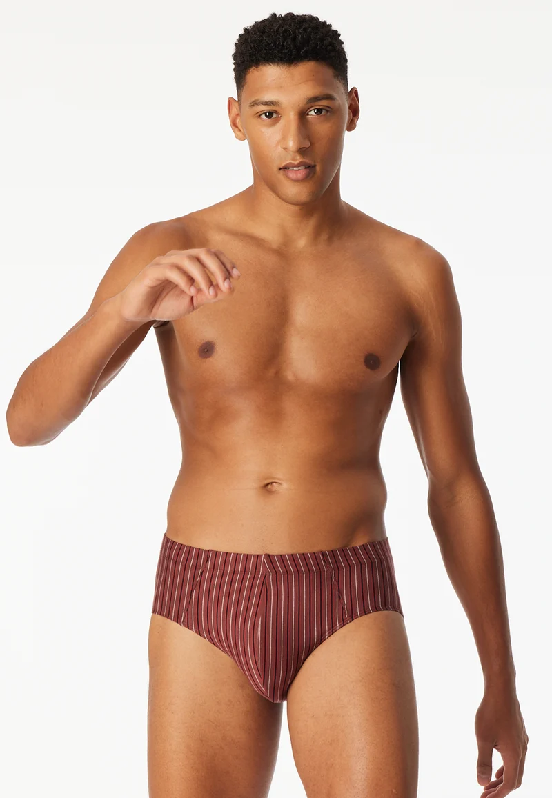 Slip 3er-Pack Schwarz/Rot gestreift - 95/5