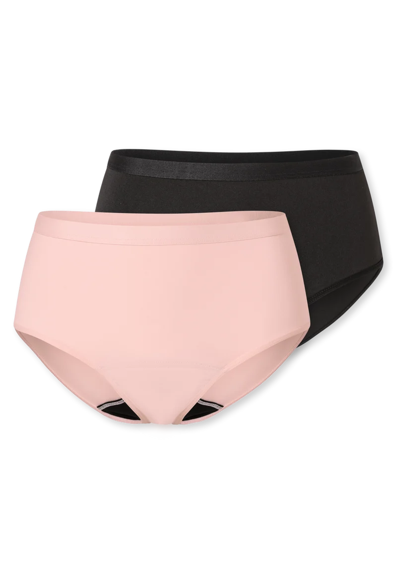 Periodenslip 2er-Pack Schwarz/Rosa - Secret Care