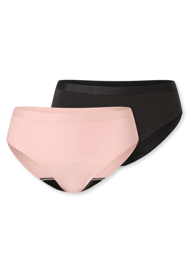 Periodenslip 2er-Pack Schwarz/Rosa - Secret Care