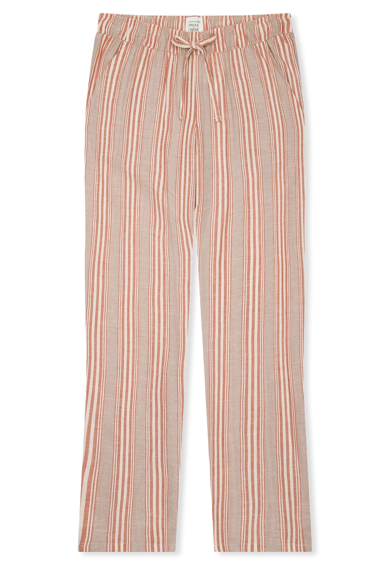 Hose Beige/Orange gestreift - Mix+Relax
