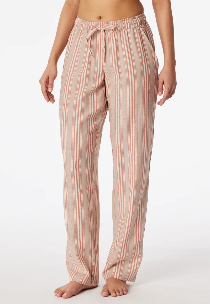Hose Beige/Orange gestreift - Mix+Relax