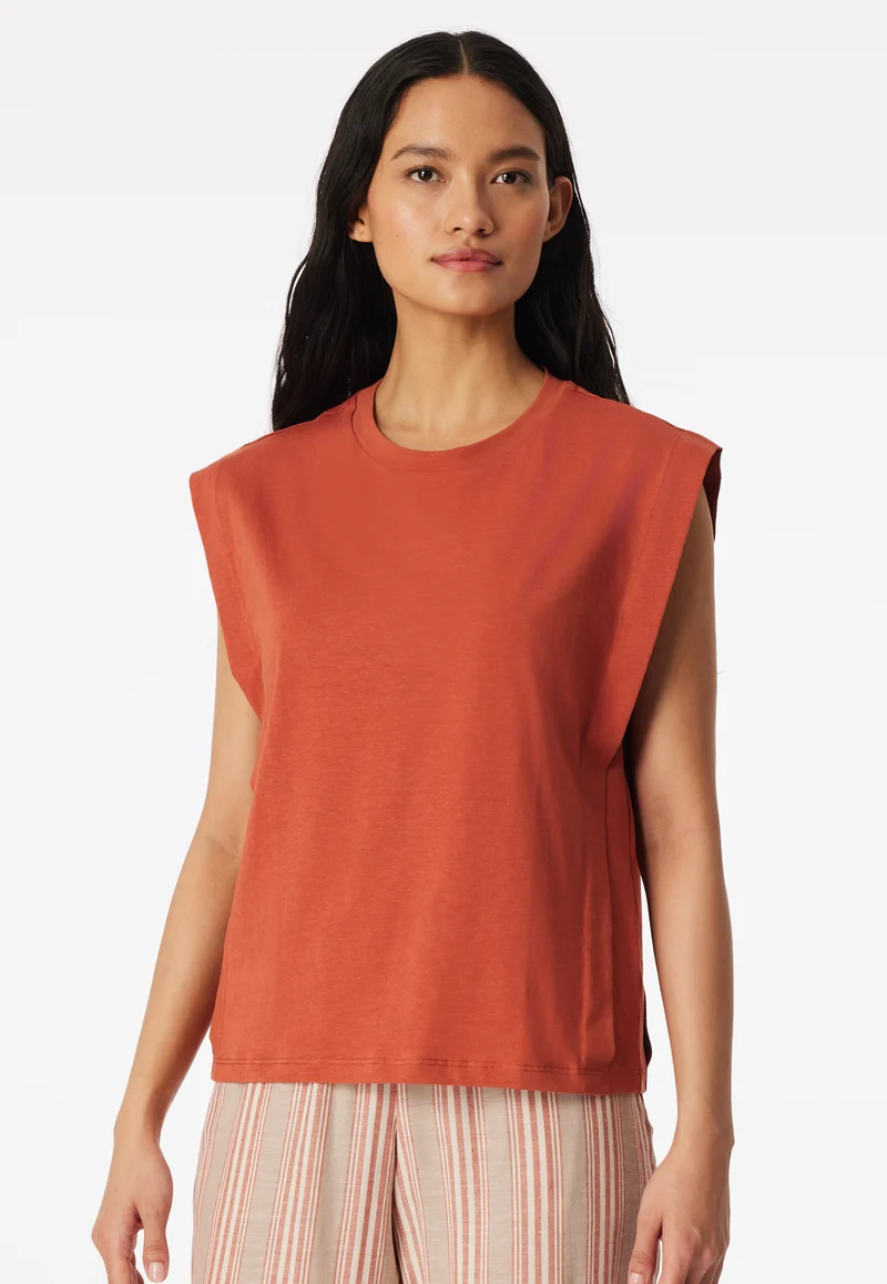 Shirt ärmellos Orange - Mix+Relax