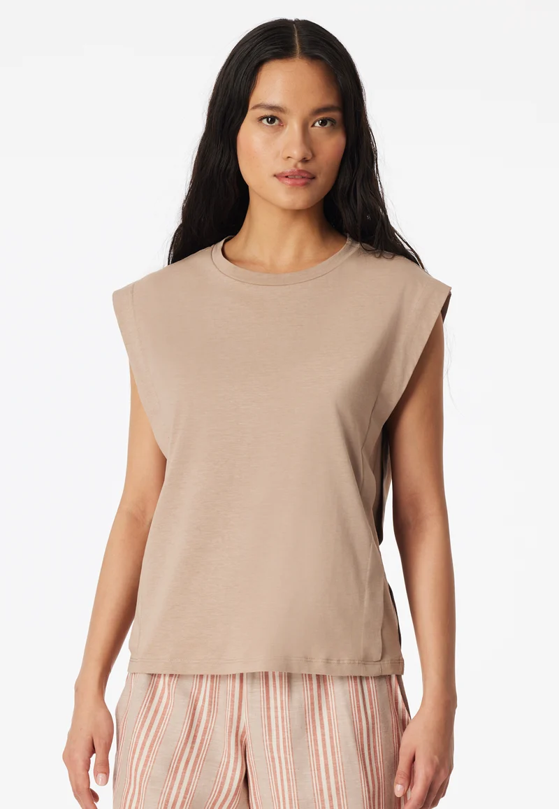 Shirt ärmellos Beige - Mix+Relax