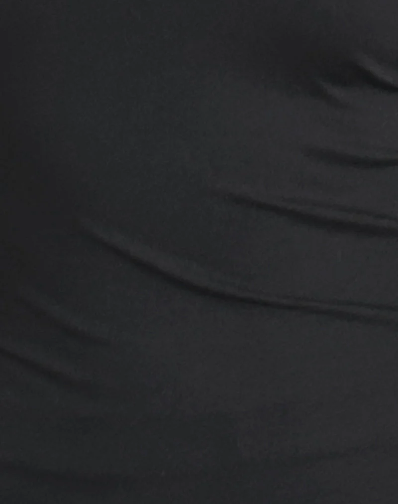 Top asymétrique Kaffa en jersey noir