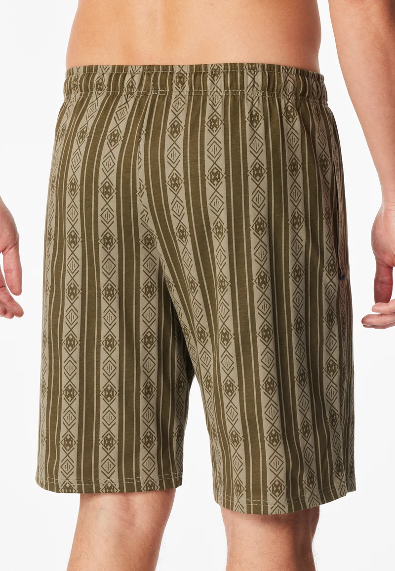 Hose kurz Oliv gemustert - Mix+Relax