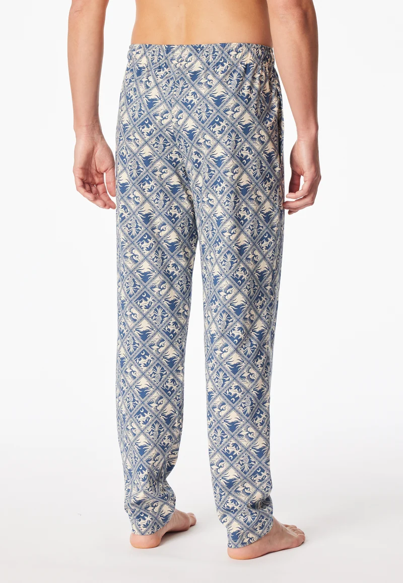 Hose Blau/Beige gemustert - Mix+Relax