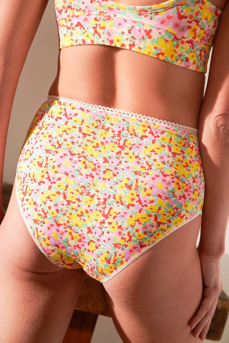 Culotte Taille Haute Coton BIO - Confettis Campagne