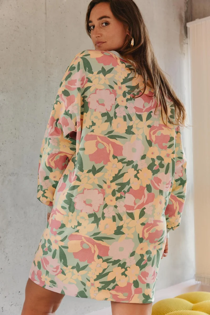Robe Sweat 100% Coton BIO - Allamanda Vert