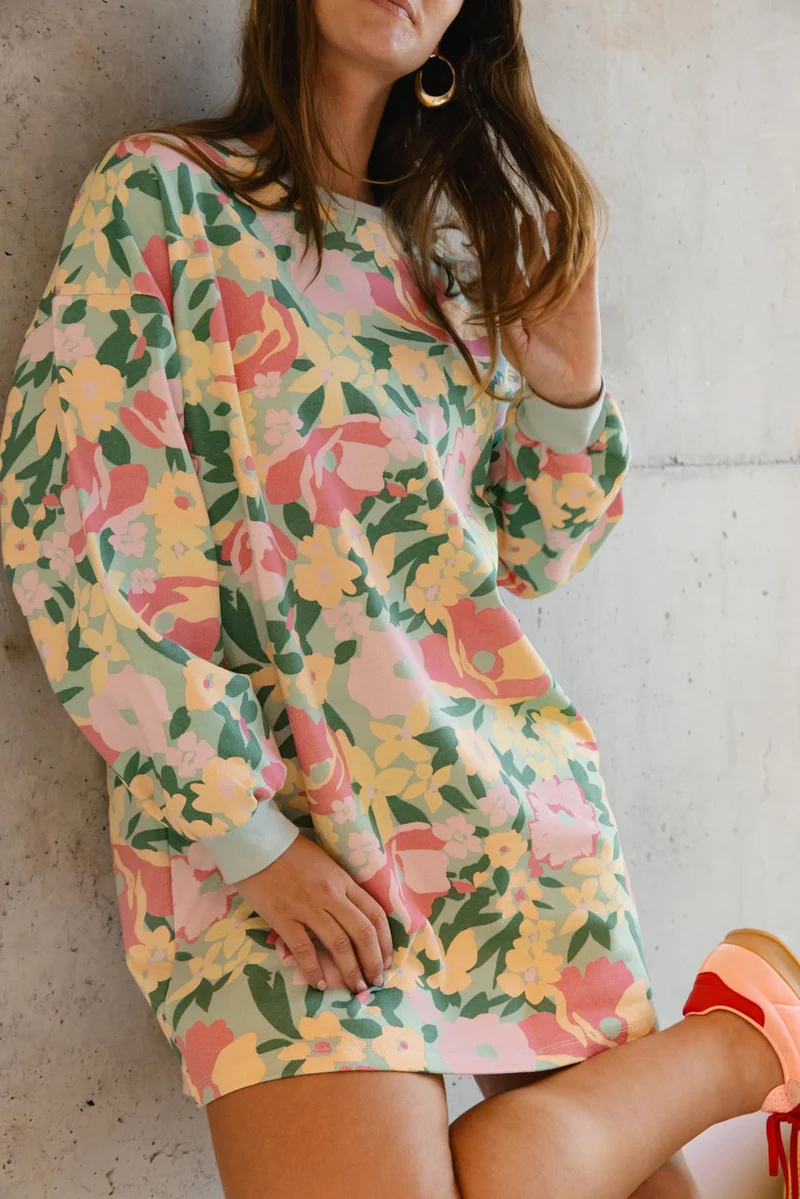 Robe Sweat 100% Coton BIO - Allamanda Vert