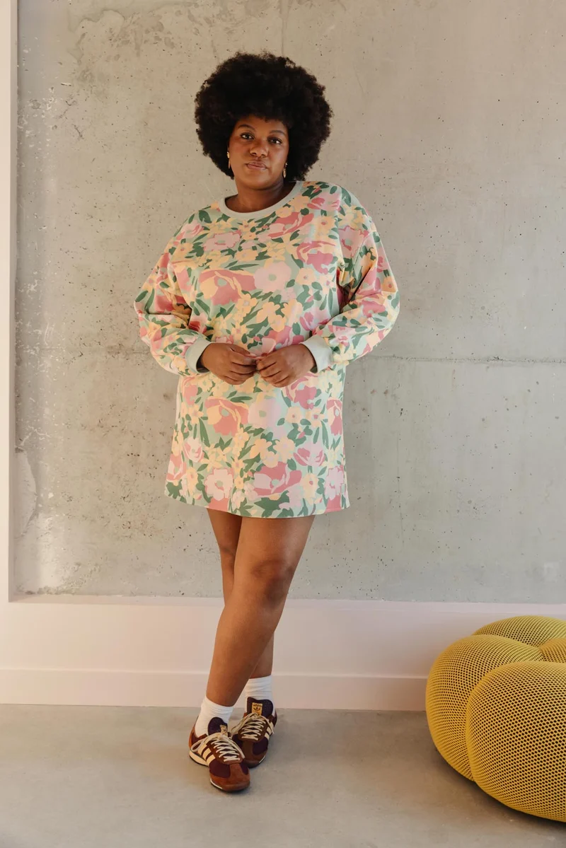 Robe Sweat 100% Coton BIO - Allamanda Vert