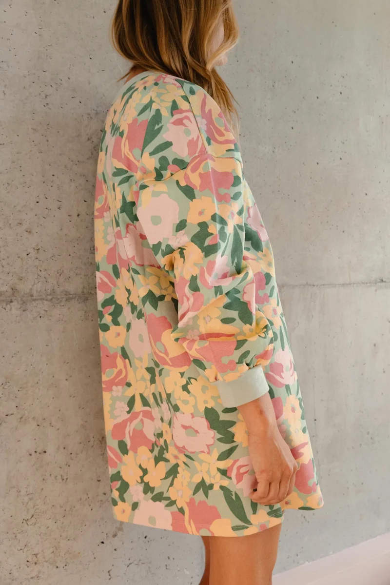 Robe Sweat 100% Coton BIO - Allamanda Vert