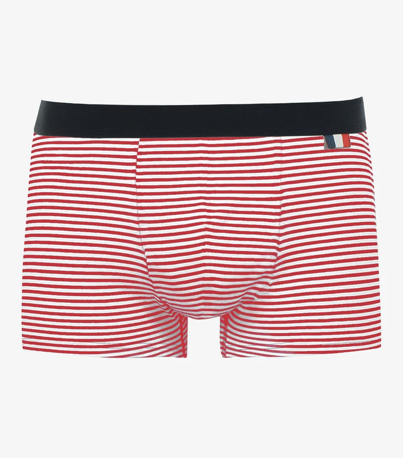 Boxer Homme Marinière Rouge - Intemporel