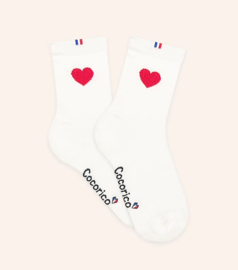 Chaussettes Femme - Grand Cœur Rouge