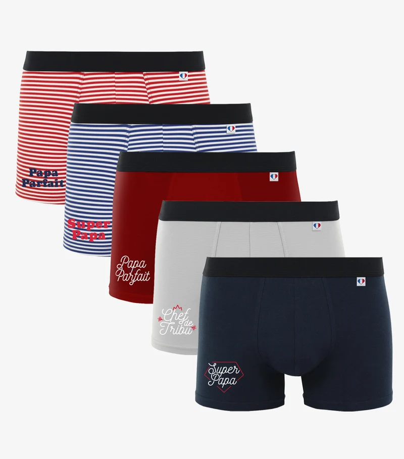 Boxer Homme x5 - Pack Papa