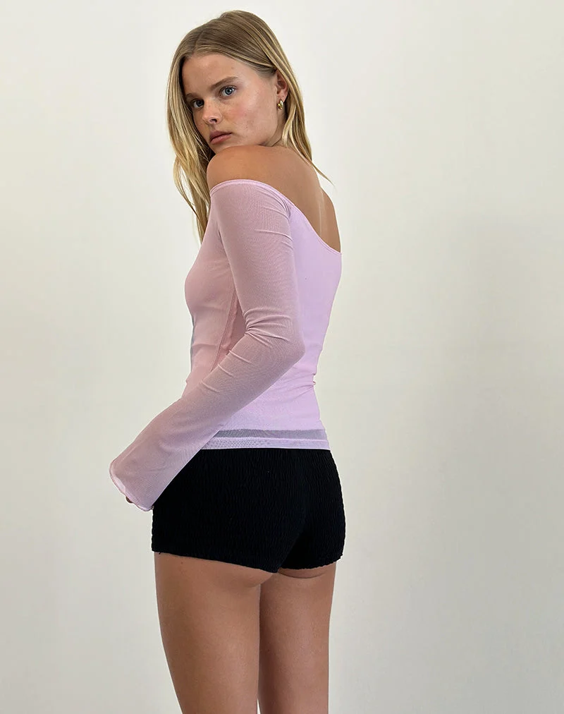 Top Lutana en Lumen Mesh Peach
