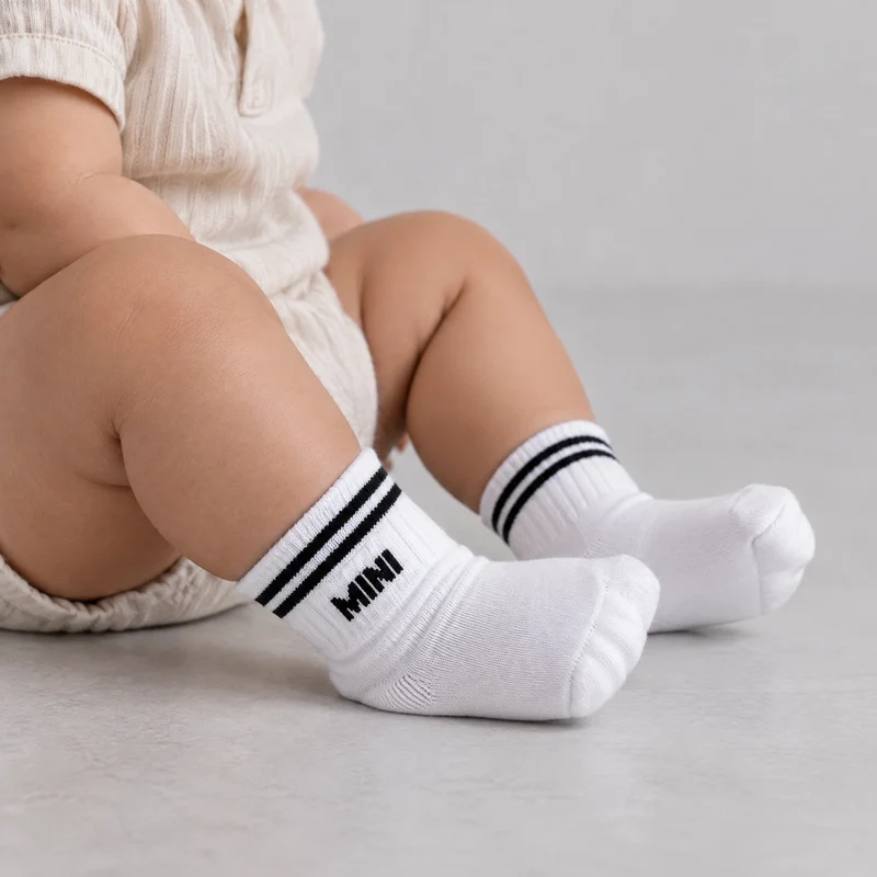 Familiensocken „Daddy, Daddy, Mini“ | Weiß