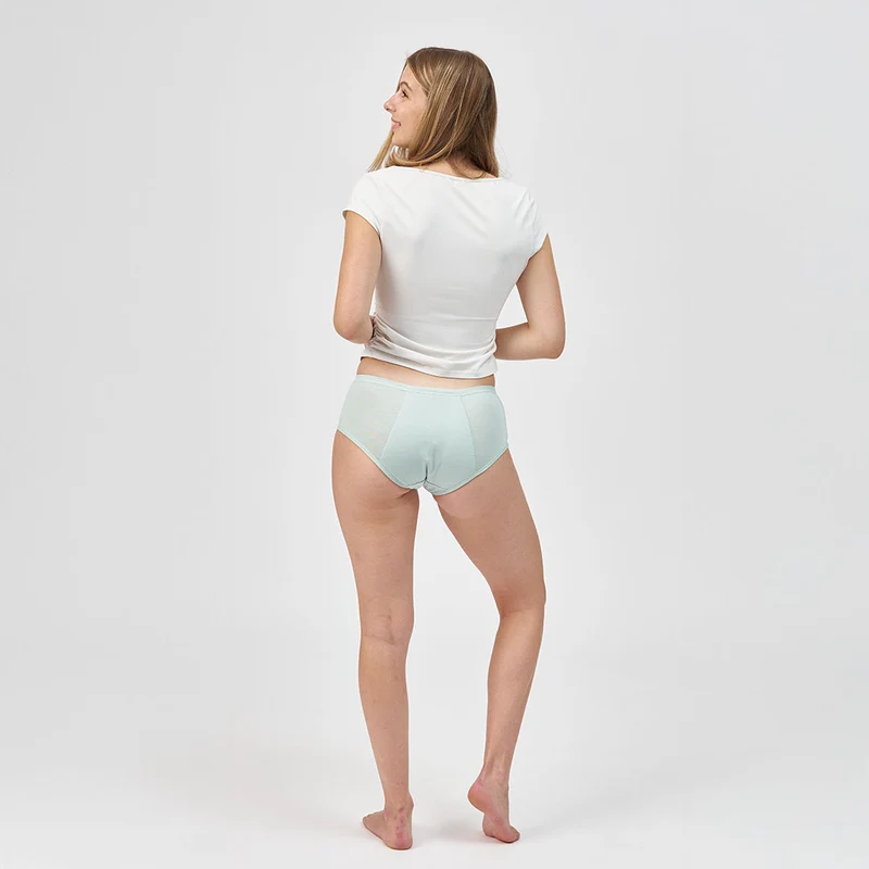 SNOCKS x femtis Teen Period Panty - LENE Hipster | Salbei