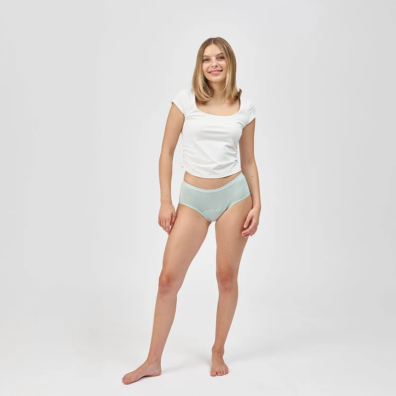 SNOCKS x femtis Teen Period Panty - LENE Hipster | Salbei