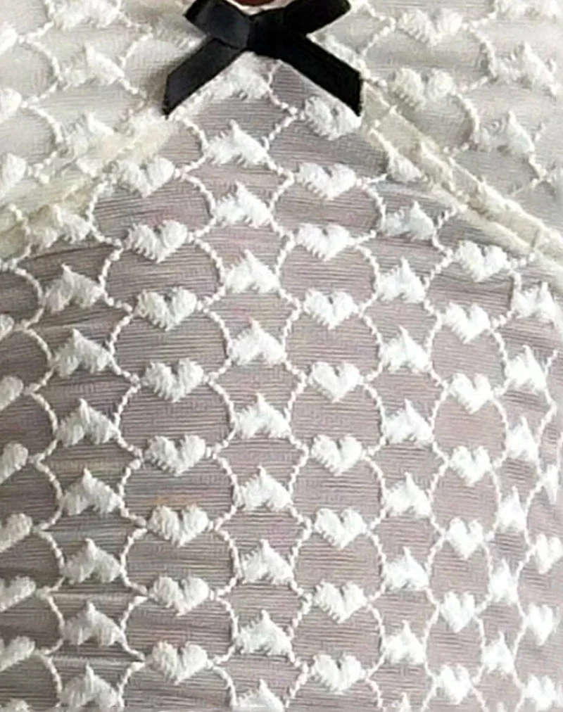 Top Cami Grafika en dentelle ivoire Heart Lace